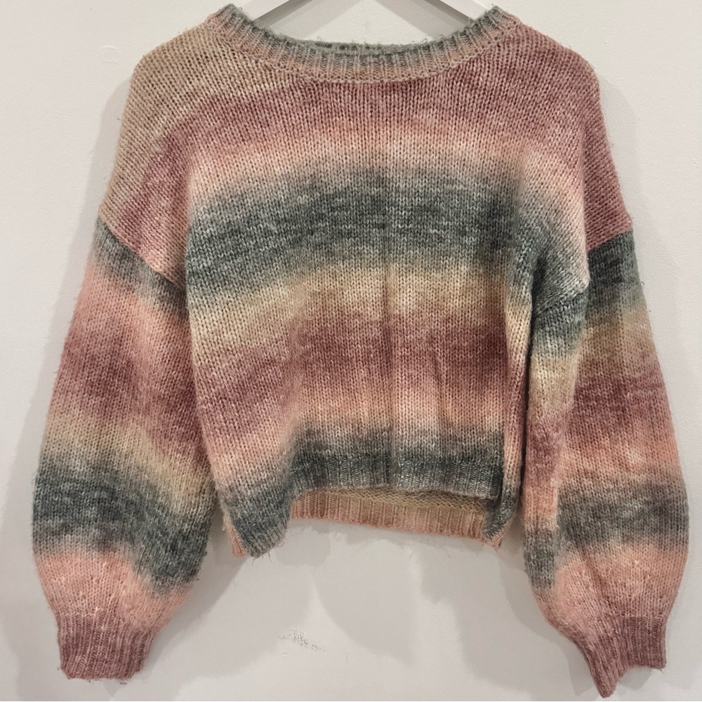 Chic Multicolor Gradient Women's Knit Sweater Wea… - image 2